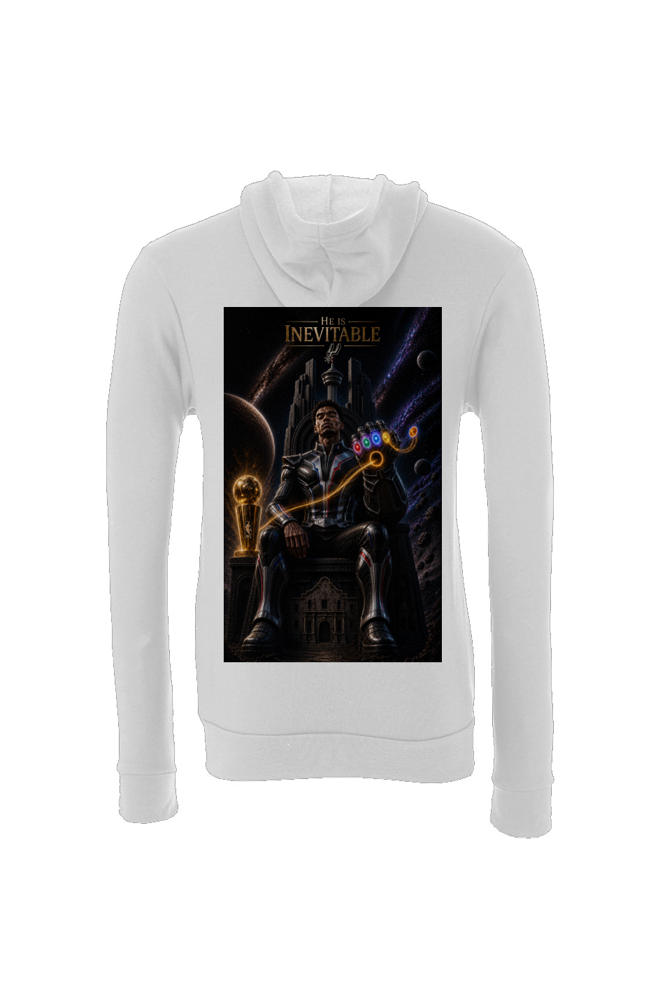Victor Wembanyama has The Infinity Gauntlet - Fantasy Basketball Sponge Fleece Hoodie