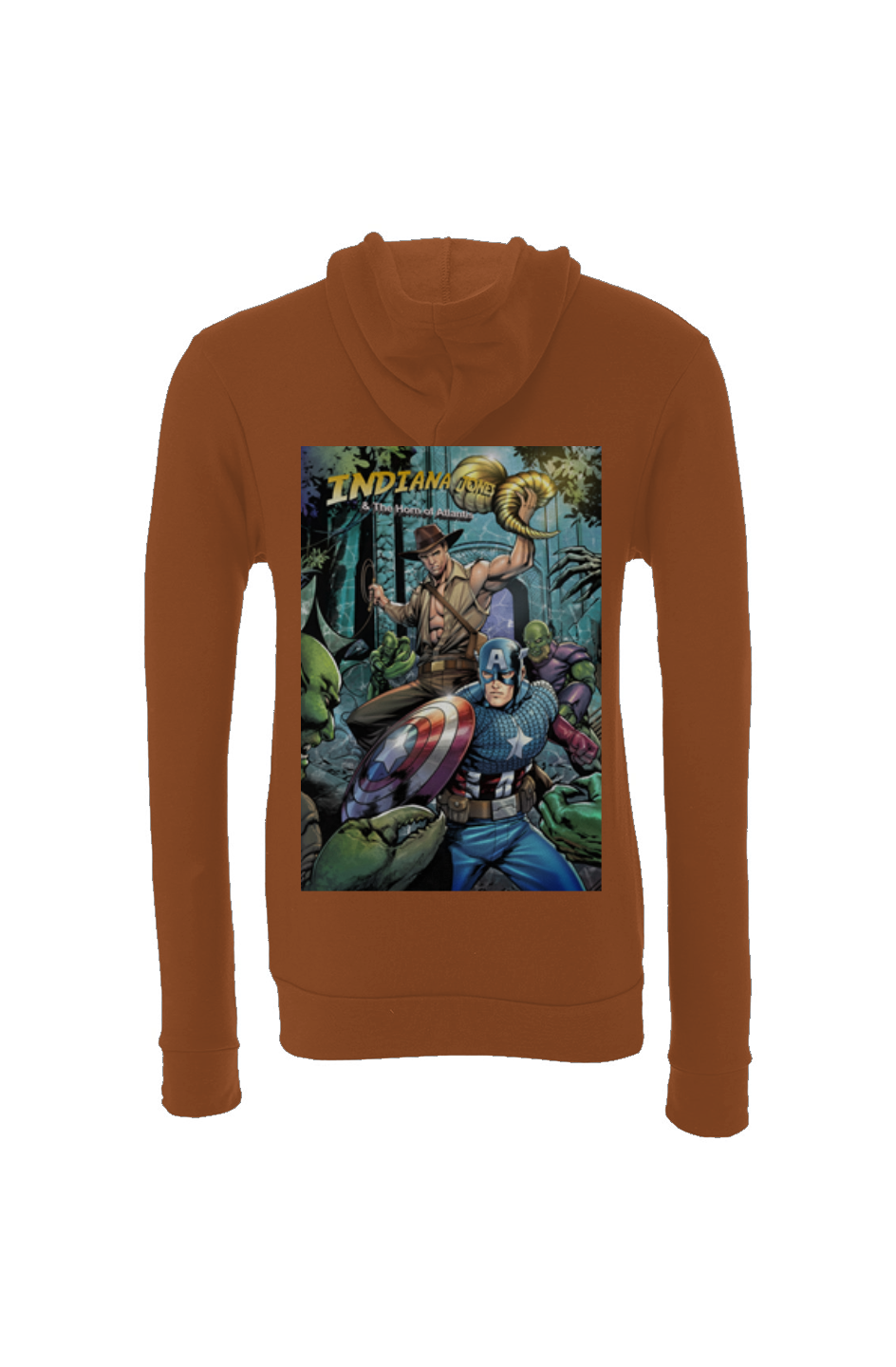 Indiana Jones & Captain America Fantasy Team-Up Sponge Fleece Hoodie