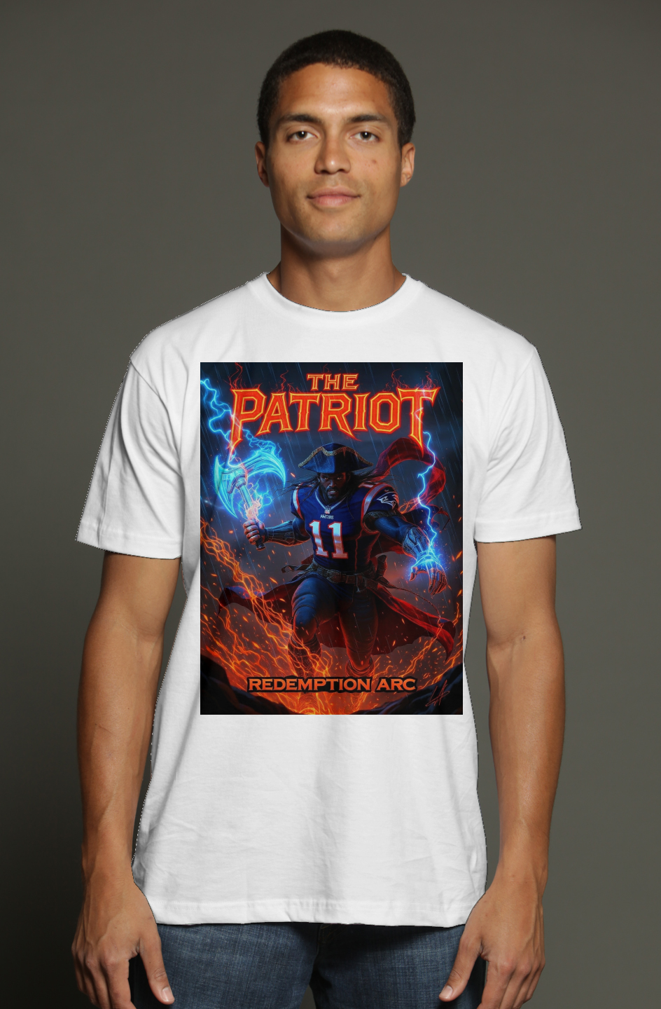 A.J. Brown is The Patriot | New England Fantasy Football Triblend T-Shirt