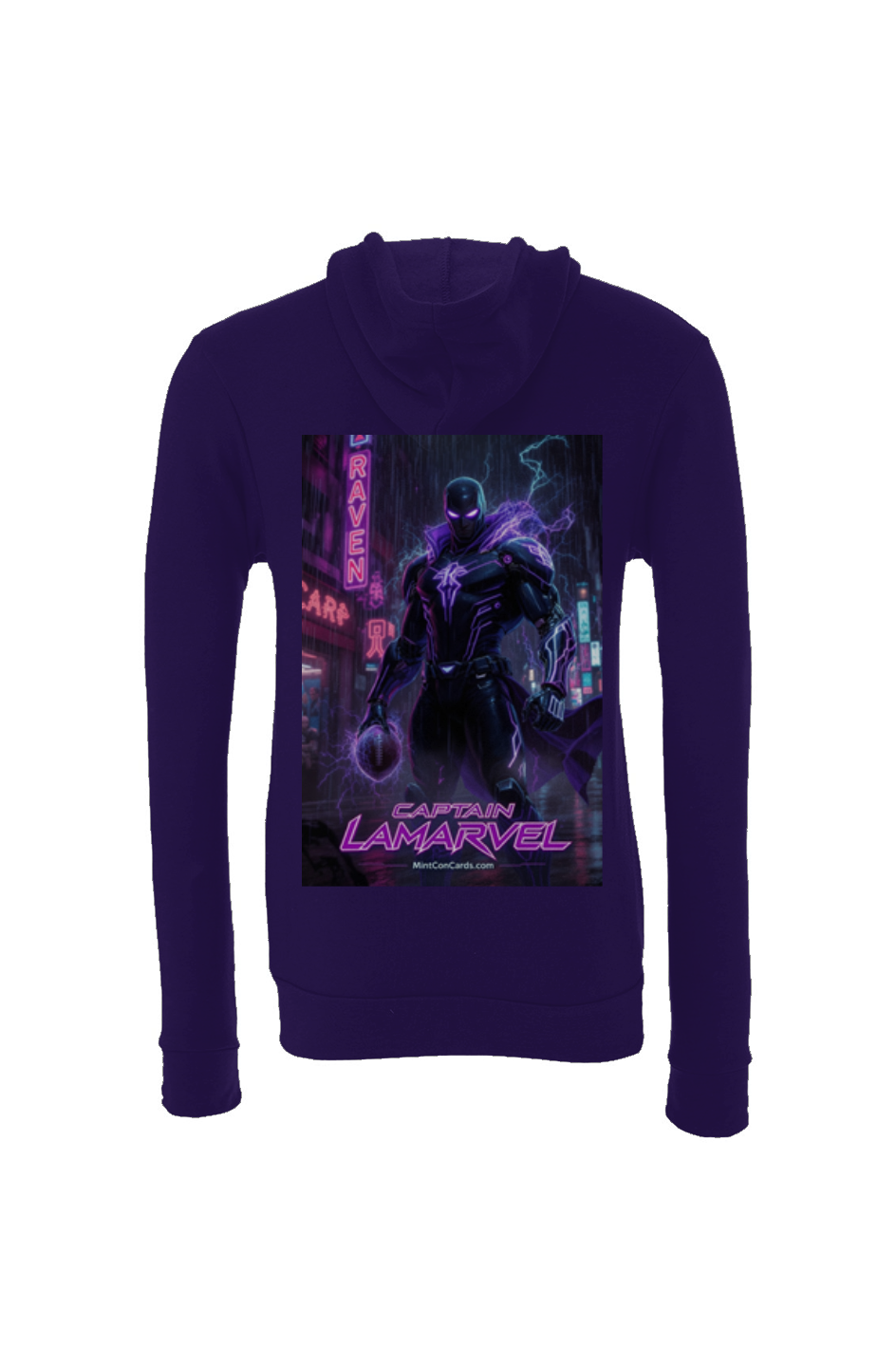 Captain LaMarvel -- Baltimore Ravens Fantasy Football Sponge Fleece Hoodie