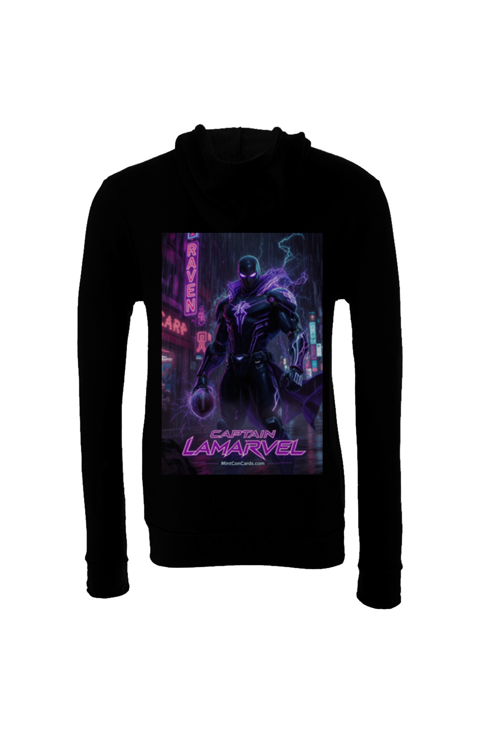 Captain LaMarvel -- Baltimore Ravens Fantasy Football Sponge Fleece Hoodie