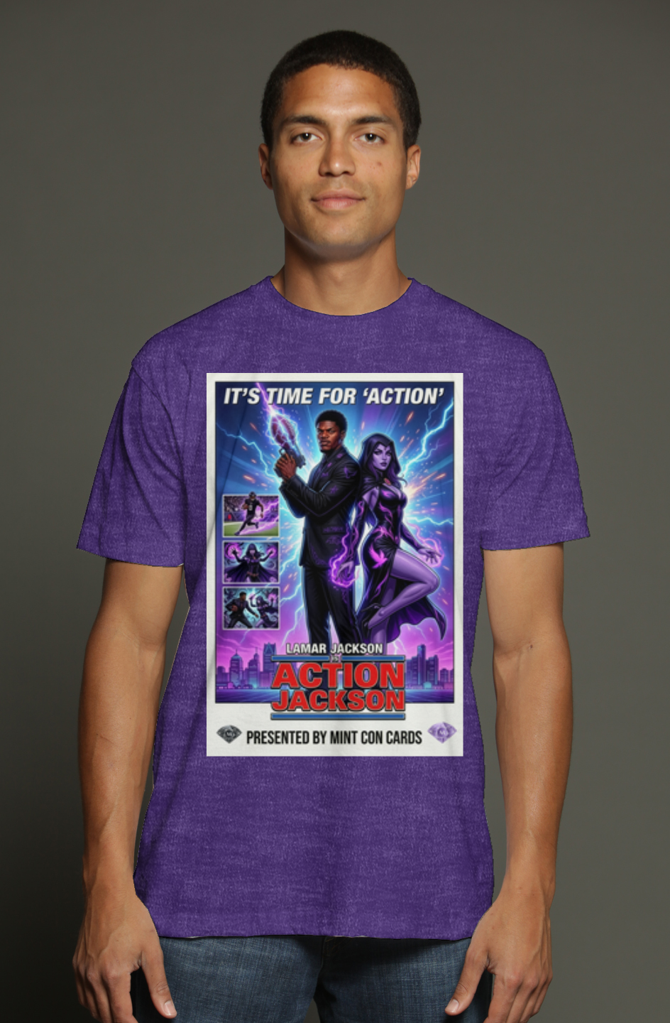 Lamar Action Jackson #2 -- Baltimore Ravens Fantasy Football triblend t shirt