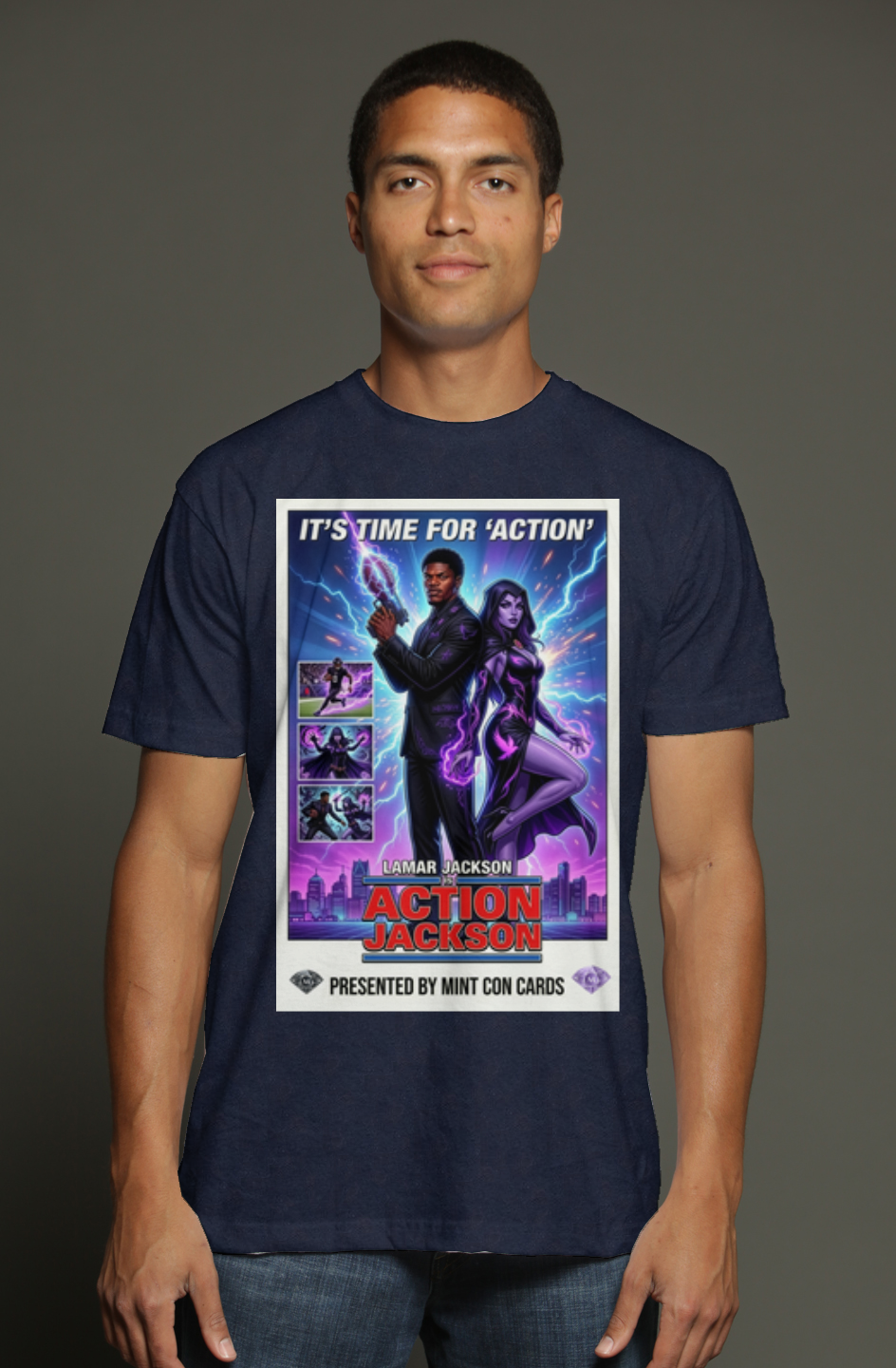Lamar Action Jackson #2 -- Baltimore Ravens Fantasy Football triblend t shirt