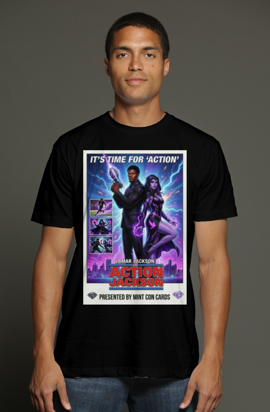 Lamar Action Jackson #2 -- Baltimore Ravens Fantasy Football triblend t shirt