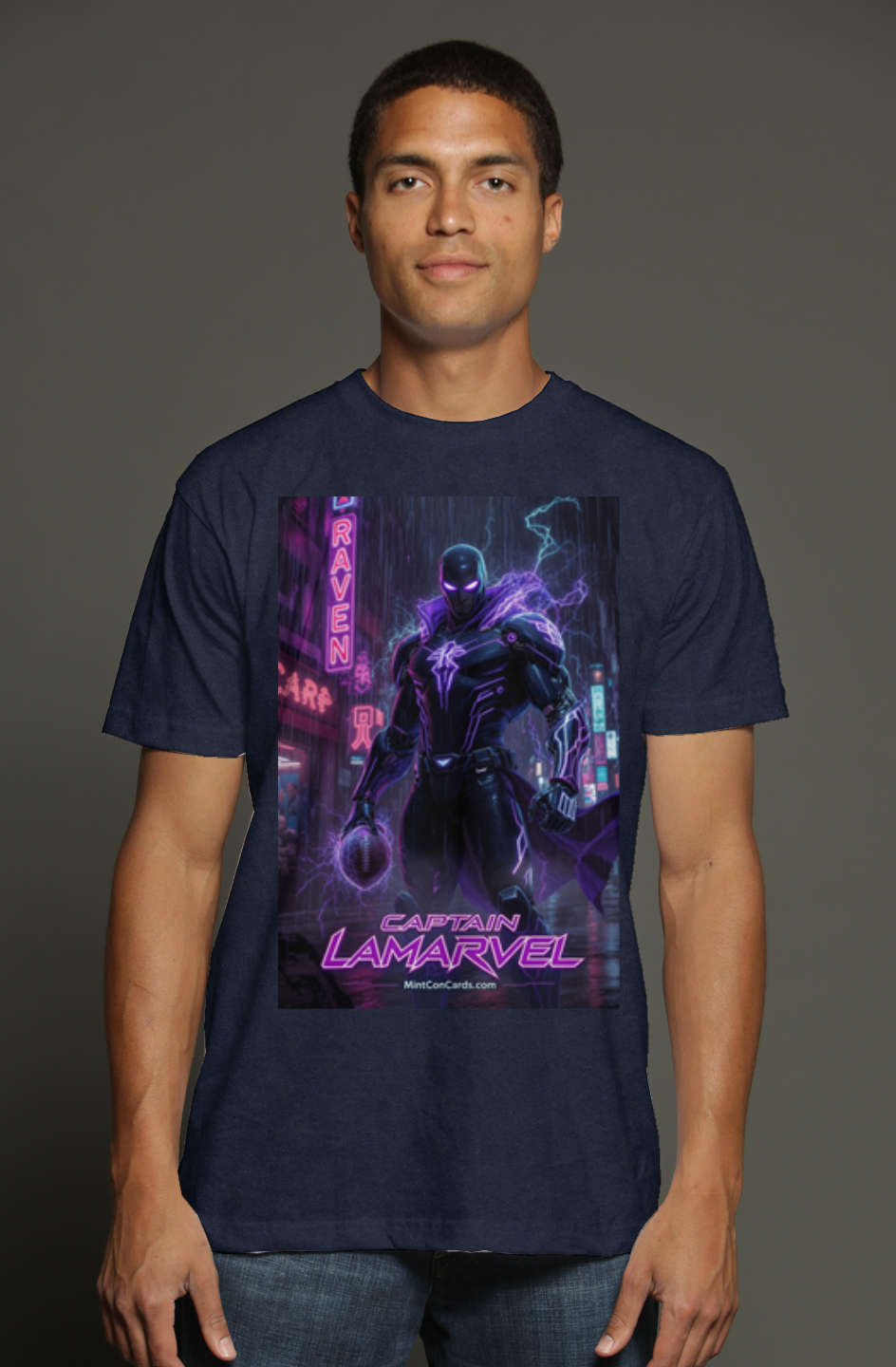 Captain LaMarvel -- Baltimore Ravens Fantasy Football triblend t shirt