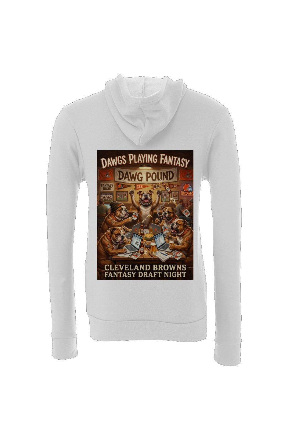 Dawgs Playing Fantasy Football -- Cleveland Browns Sponge Fleece Hoodie