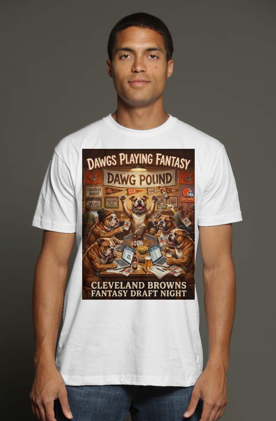 Dawg Pound Draft Party Cleveland Browns Fantasy Football triblend t shirt