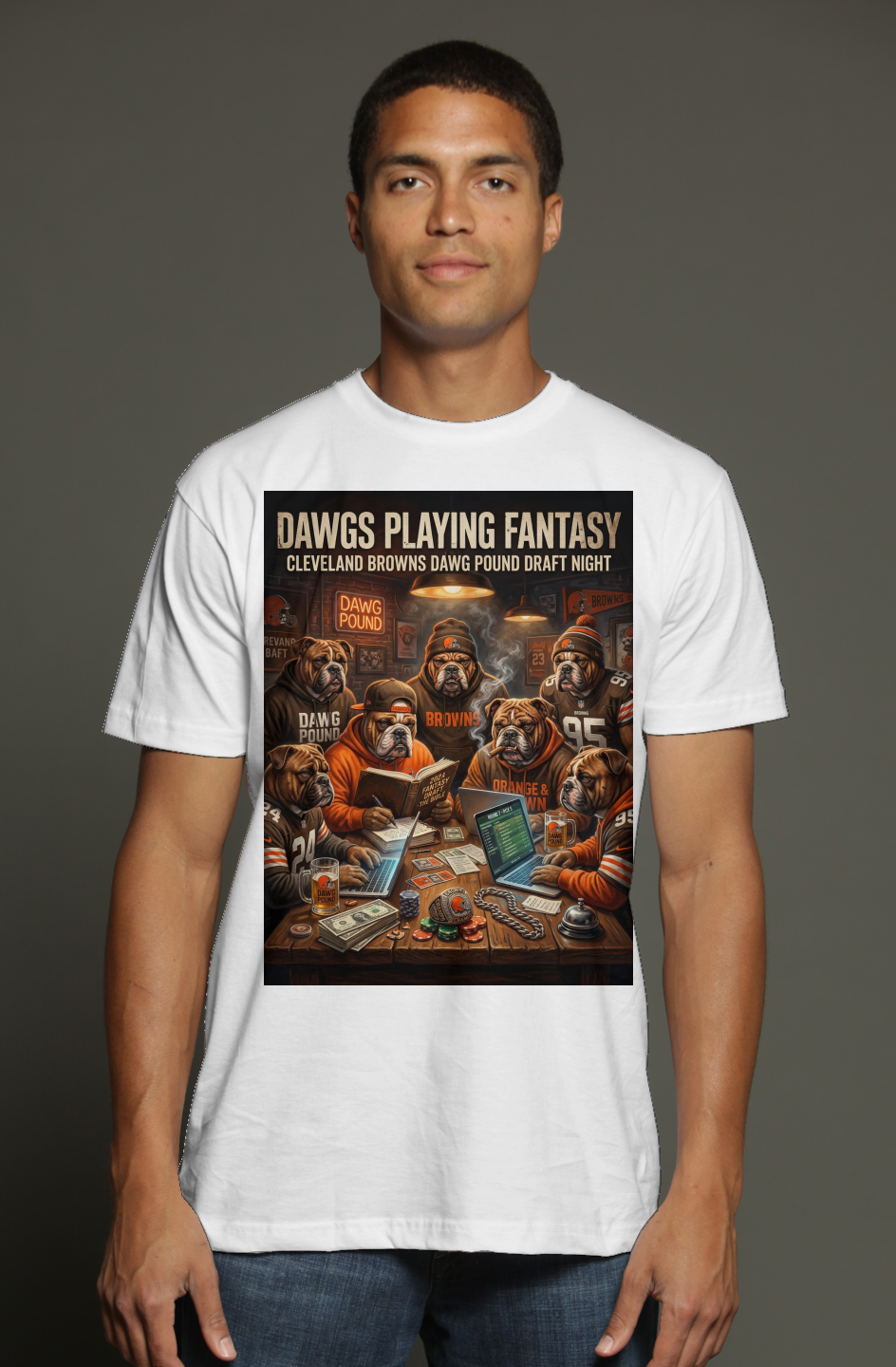 Dawg Pound Draft Party 2 Cleveland Browns Fantasy Football triblend t shirt