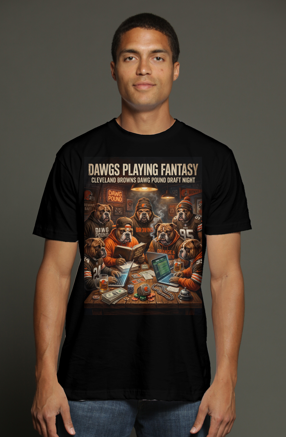 Dawg Pound Draft Party 2 Cleveland Browns Fantasy Football triblend t shirt