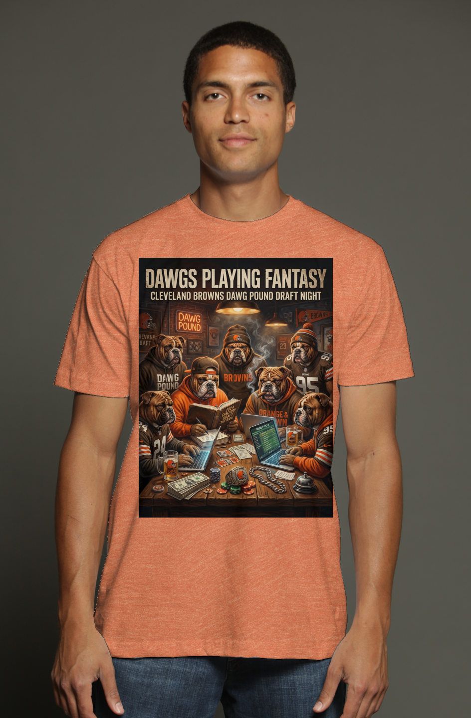 Dawg Pound Draft Party 2 Cleveland Browns Fantasy Football triblend t shirt