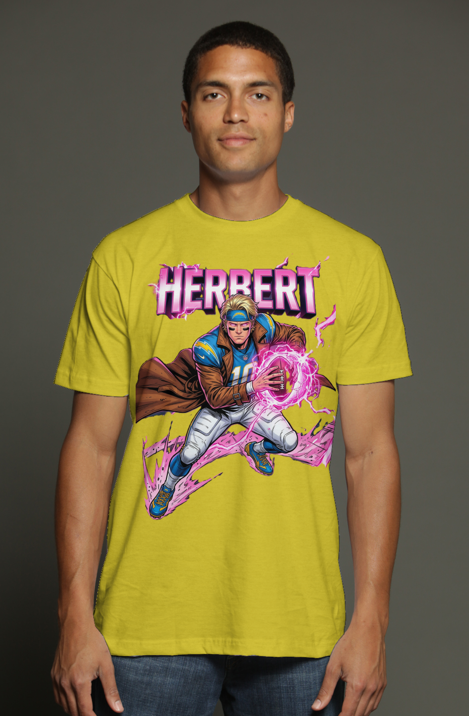 Justin Herbert is Gambit LA Chargers Fantasy Football triblend t shirt
