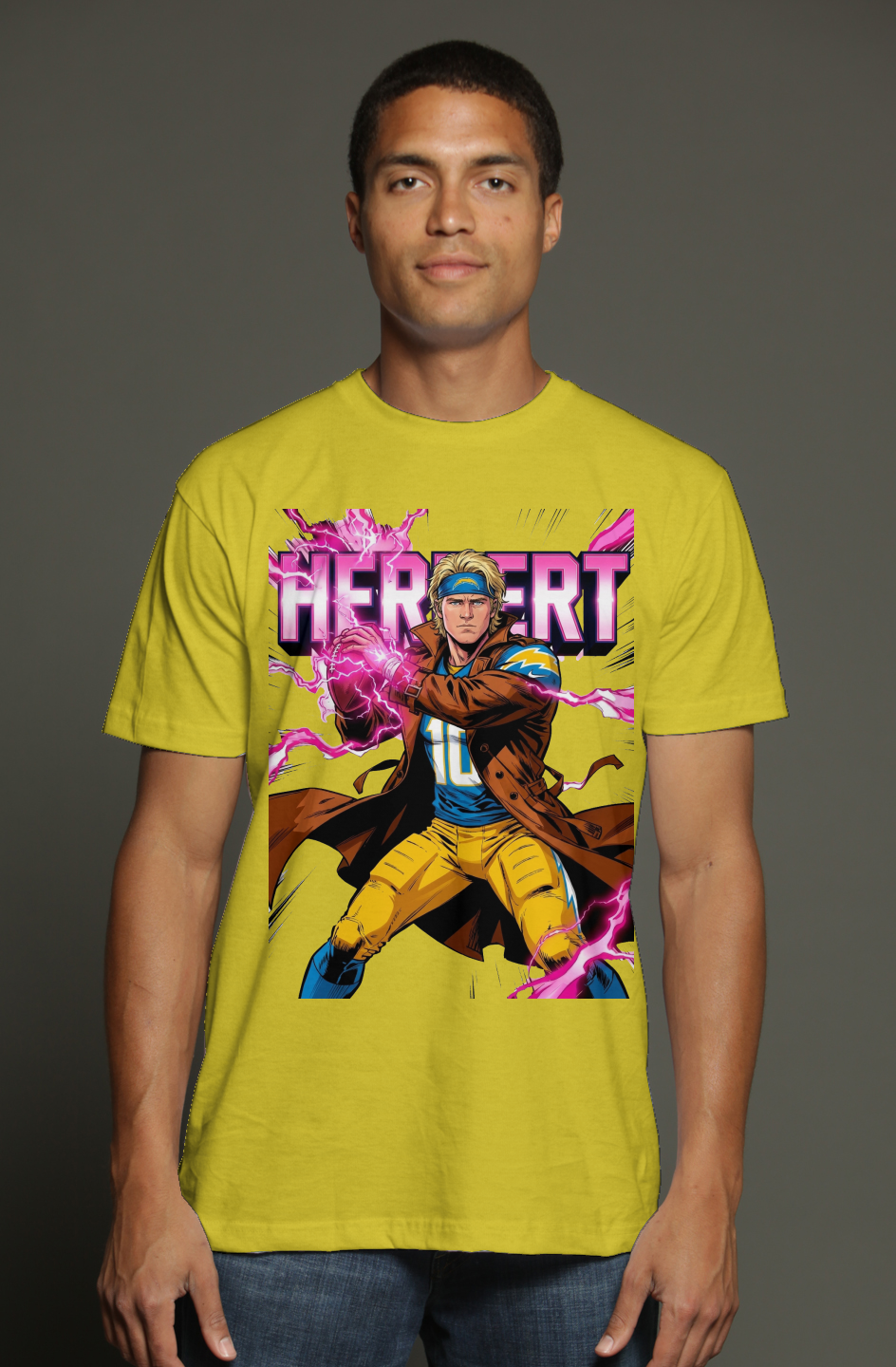 Justin Herbert is Gambit 2 - LA Chargers Fantasy Football triblend t shirt