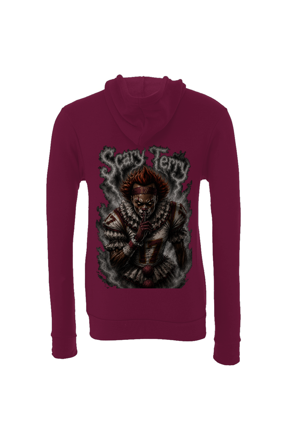 Scary Terry McLaurin - Pennywise Commanders Fantasy Football Sponge Fleece Hoodie