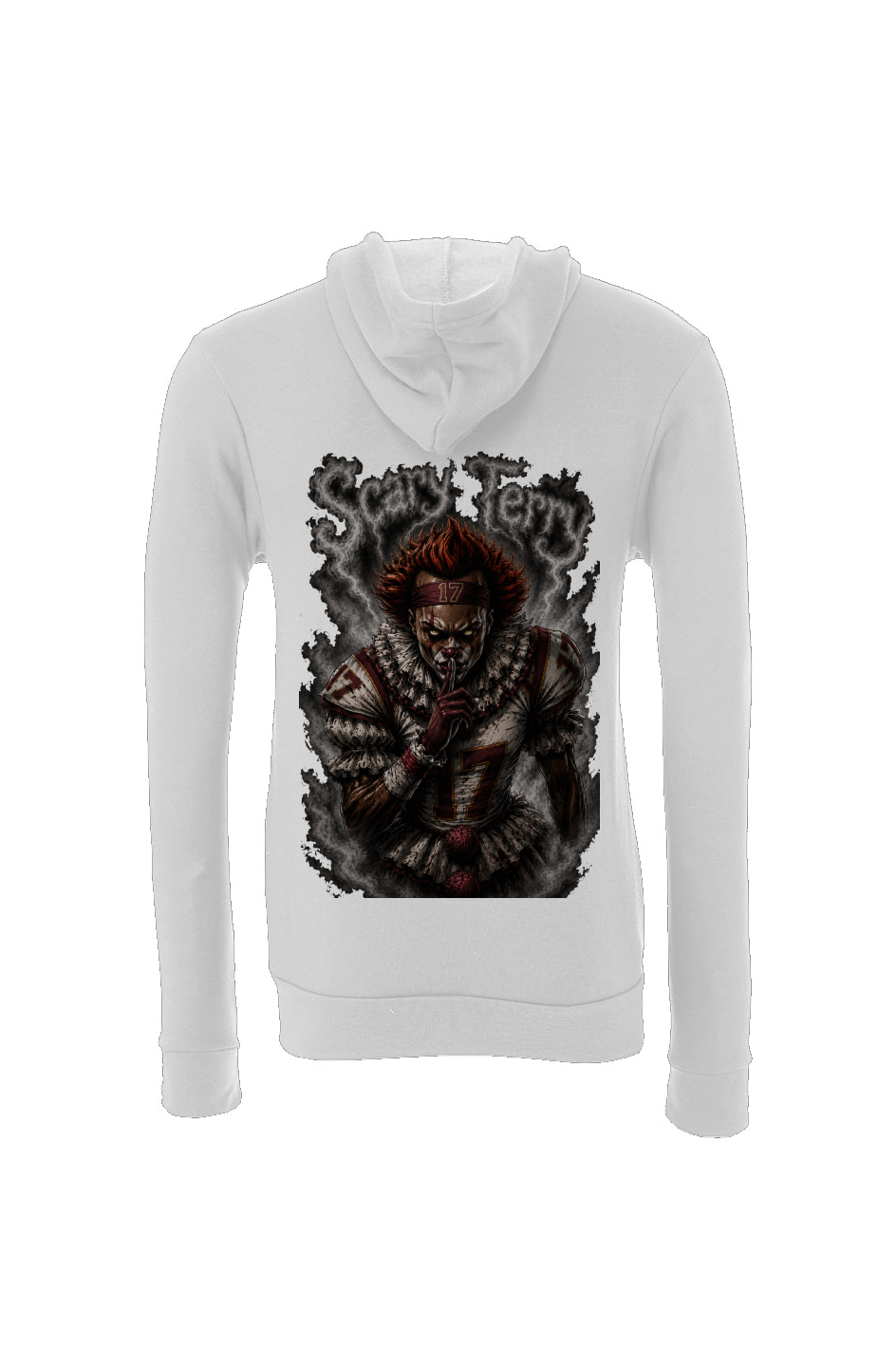 Scary Terry McLaurin - Pennywise Commanders Fantasy Football Sponge Fleece Hoodie