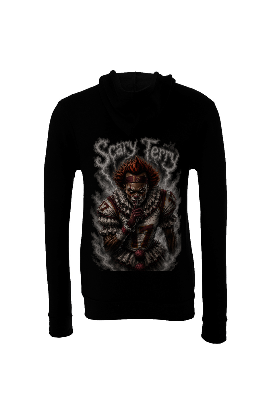Scary Terry McLaurin - Pennywise Commanders Fantasy Football Sponge Fleece Hoodie