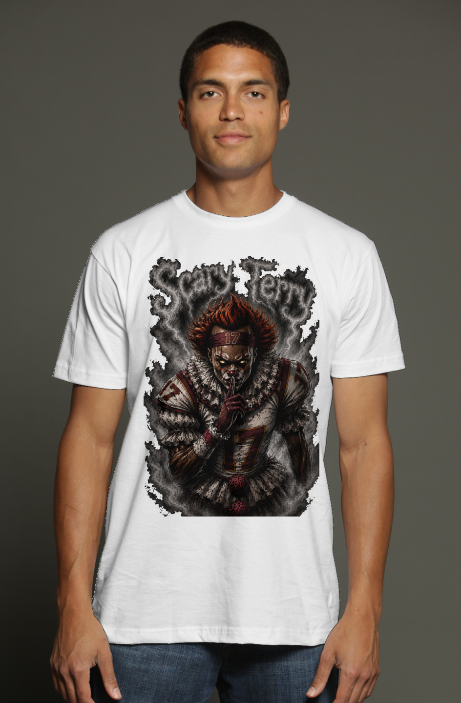 Scary Terry McLaurin - Pennywise Commanders Fantasy Football triblend t shirt