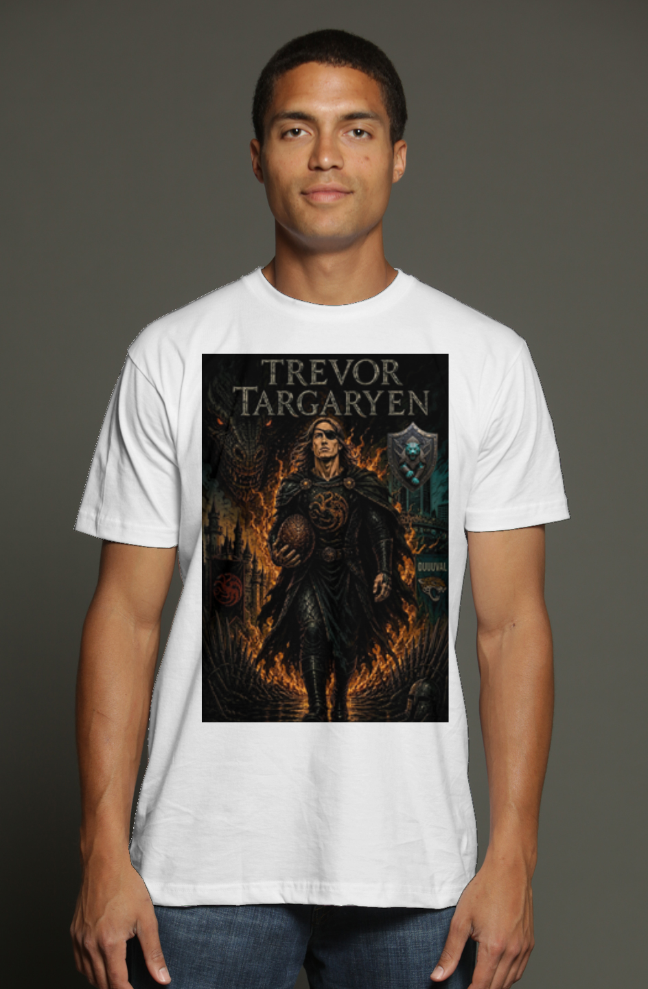Trevor Targaryen - House of the Jaguar Fantasy Football Game of Thrones triblend t shirt