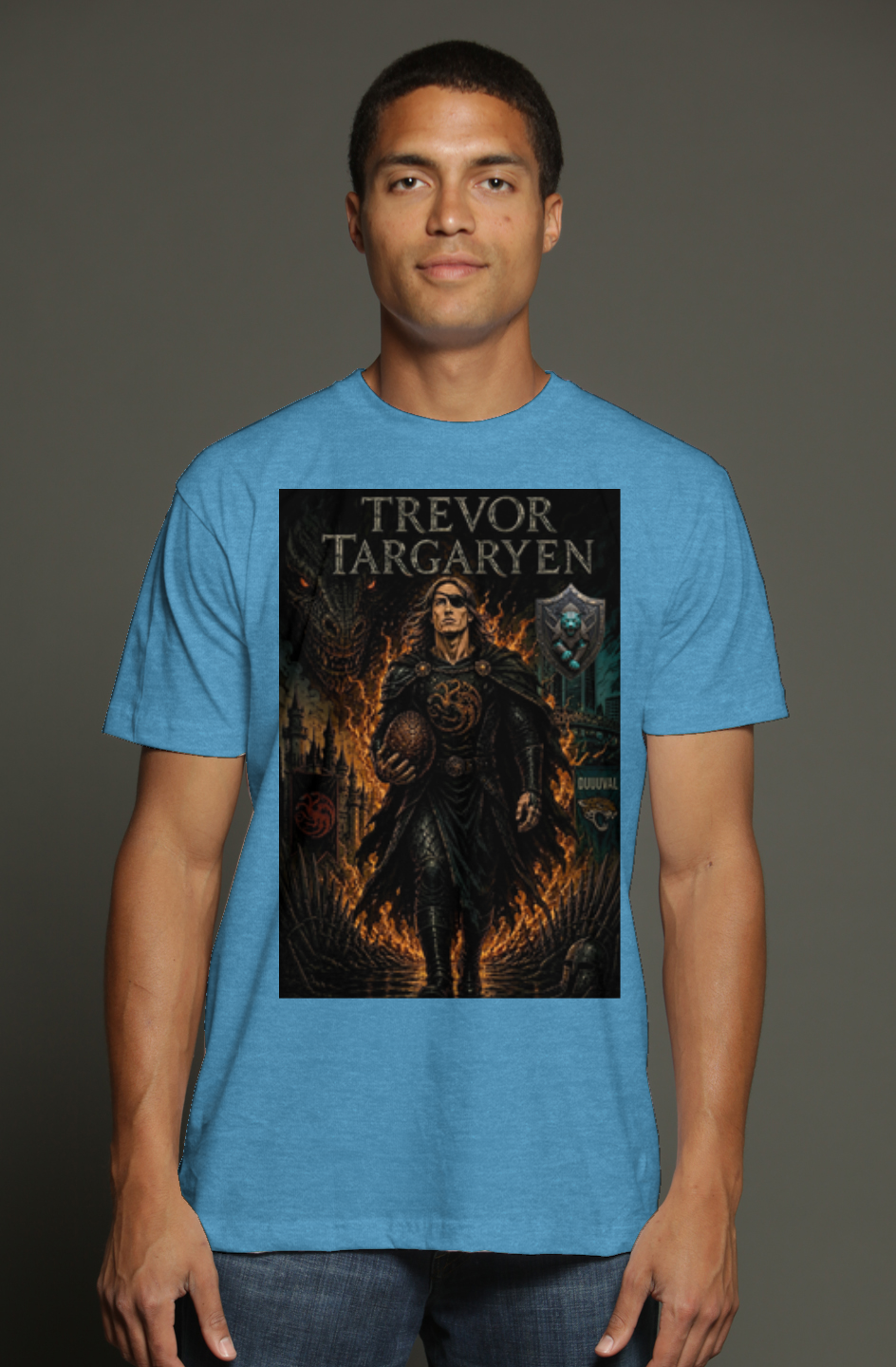 Trevor Targaryen - House of the Jaguar Fantasy Football Game of Thrones triblend t shirt