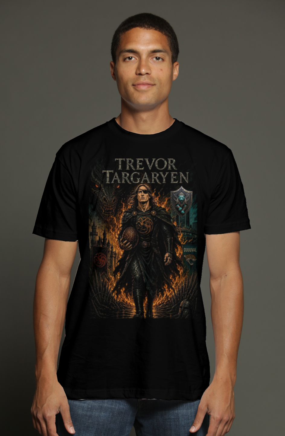 Trevor Targaryen - House of the Jaguar Fantasy Football Game of Thrones triblend t shirt