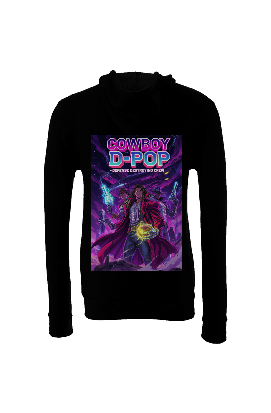 Cowboy D-Pop -- Ceedee Lamb Anime Fantasy Football Sponge Fleece Hoodie