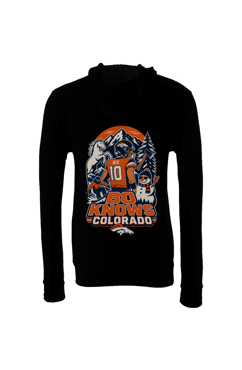 Bo Knows Colorado - Denver Broncos Fantasy Football Sponge Fleece Hoodie