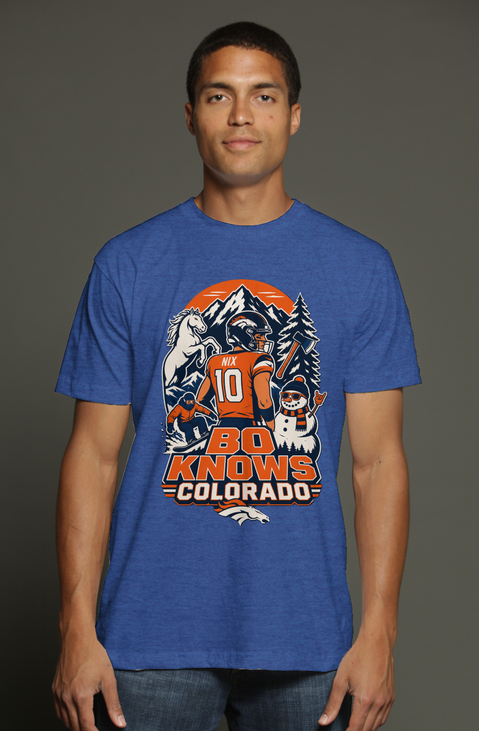Bo Knows Colorado - Denver Broncos Fantasy Football triblend t shirt