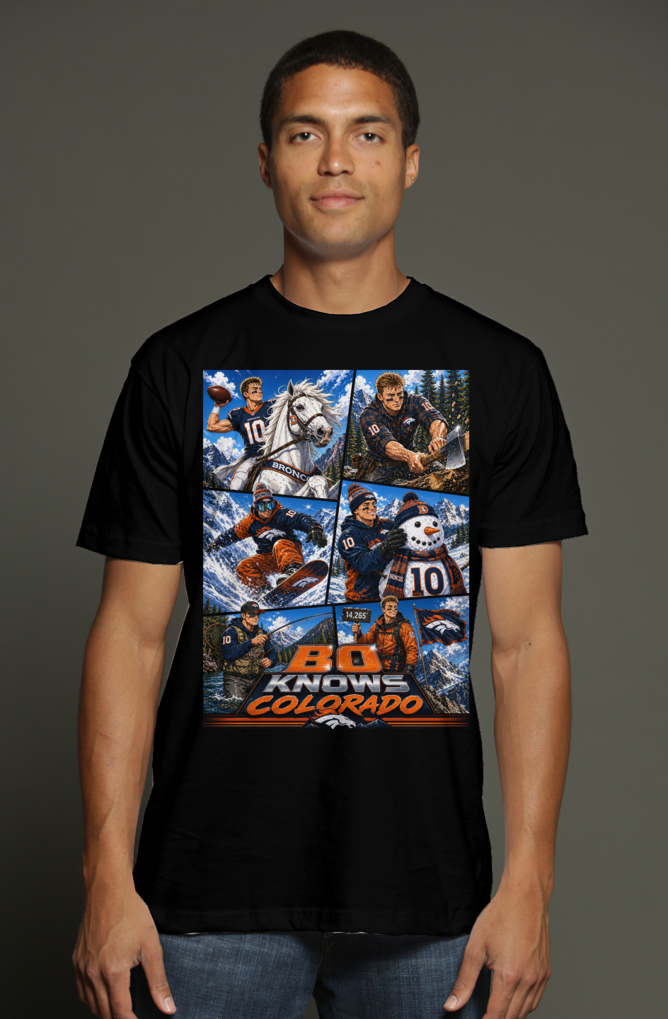 Bo Knows Colorado 2 - Denver Broncos Fantasy Football triblend t shirt