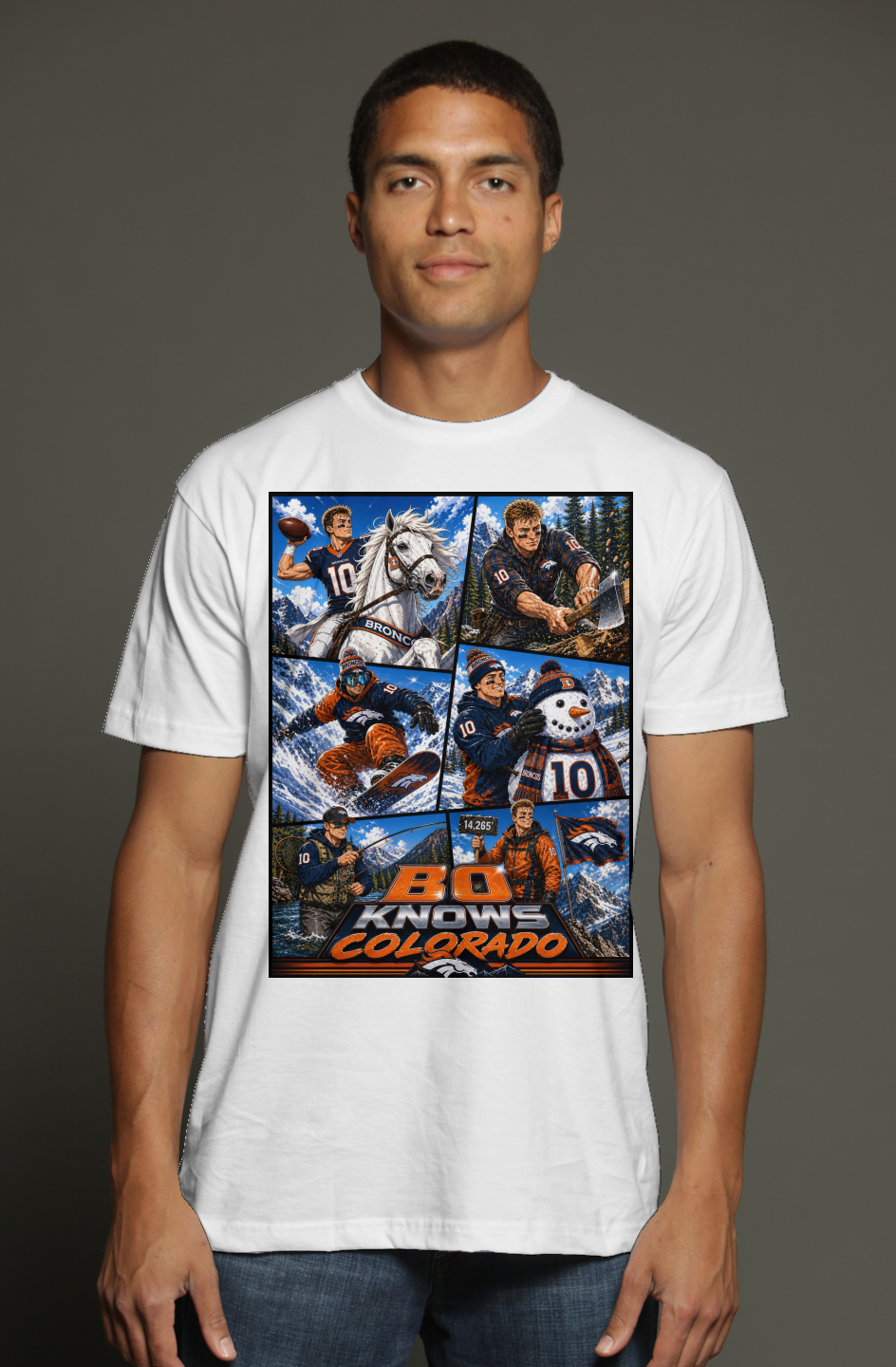 Bo Knows Colorado 2 - Denver Broncos Fantasy Football triblend t shirt