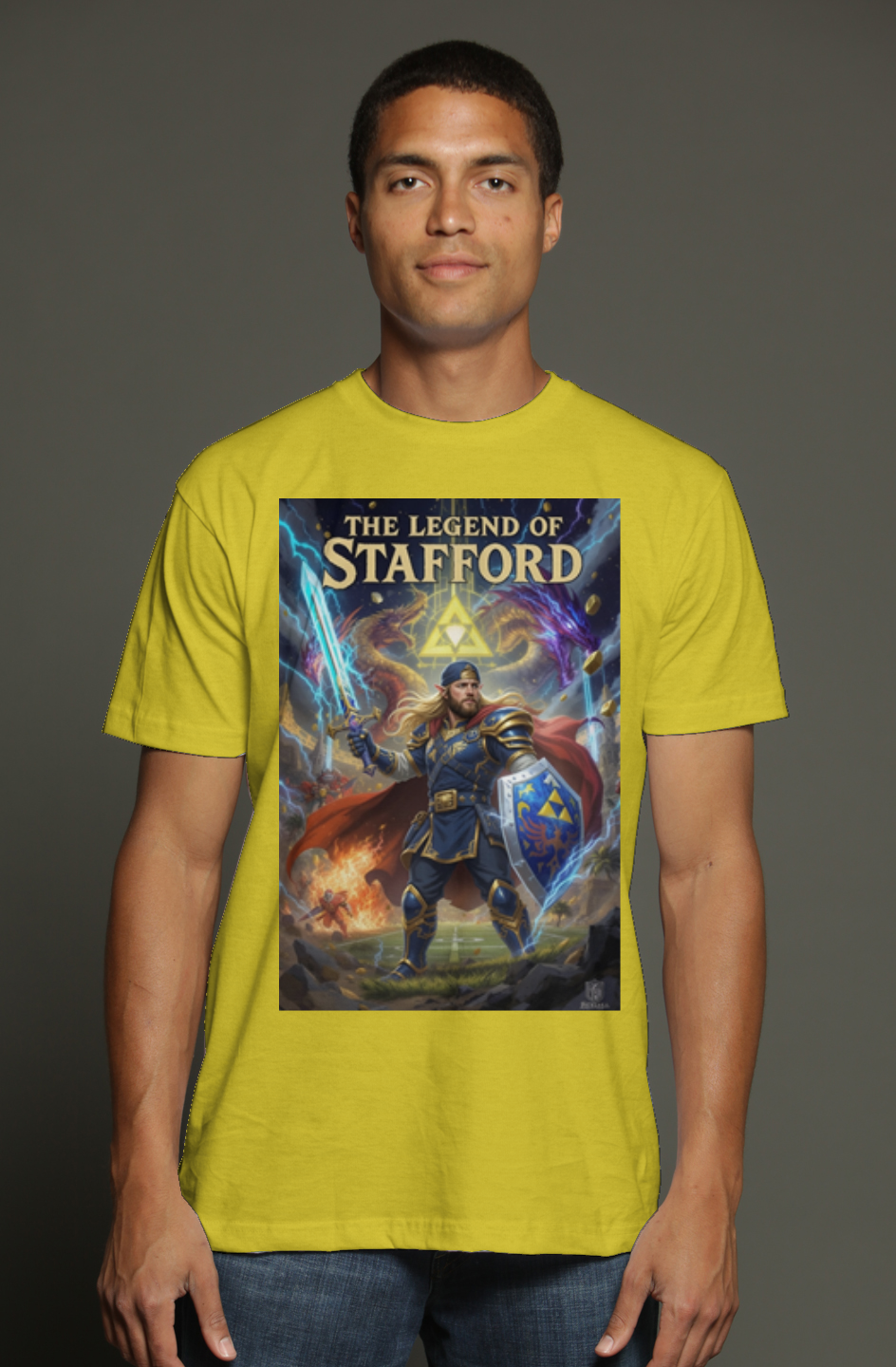 The Legend of Stafford 3 - LA Rams Nintendo Zelda Fantasy Football triblend t shirt