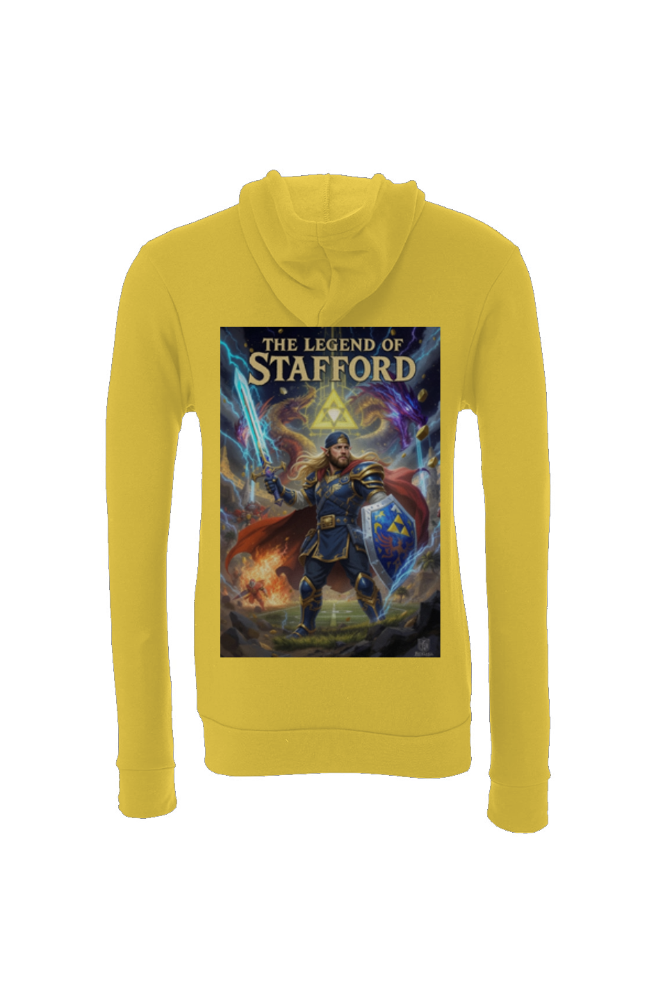 The Legend of Stafford 3 - LA Rams Nintendo Zelda Fantasy Football Sponge Fleece Hoodie