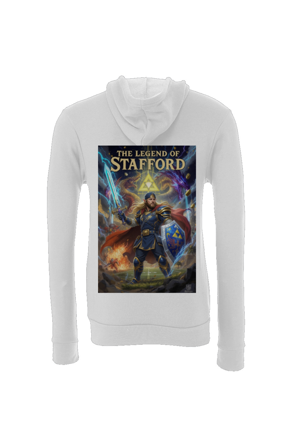 The Legend of Stafford 3 - LA Rams Nintendo Zelda Fantasy Football Sponge Fleece Hoodie