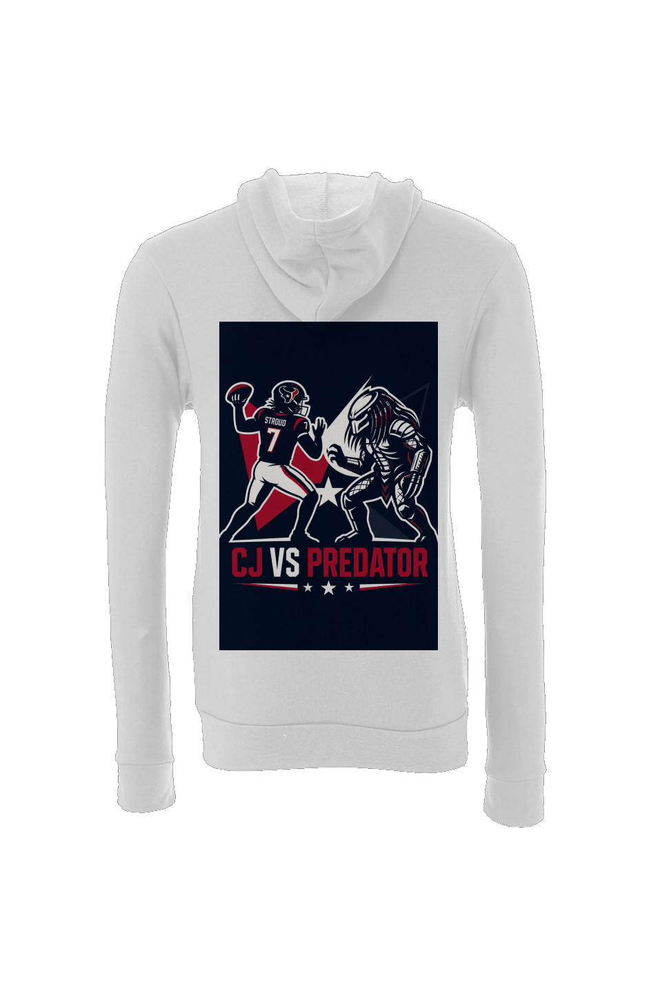 C.J. Stroud Vs Predator 2 - Houston Texans Fantasy Football Sponge Fleece Hoodie