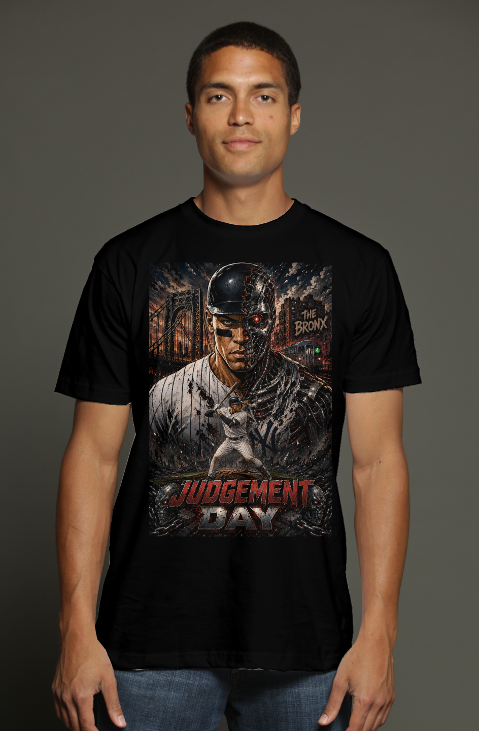 Aaron Judge - Terminator NY Yankees Fantasy Baseball triblend t shirt