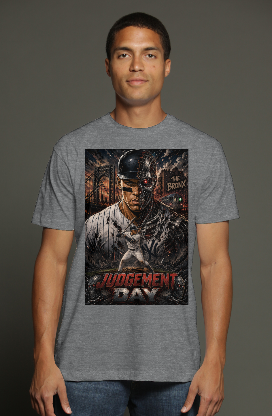 Aaron Judge - Terminator NY Yankees Fantasy Baseball triblend t shirt