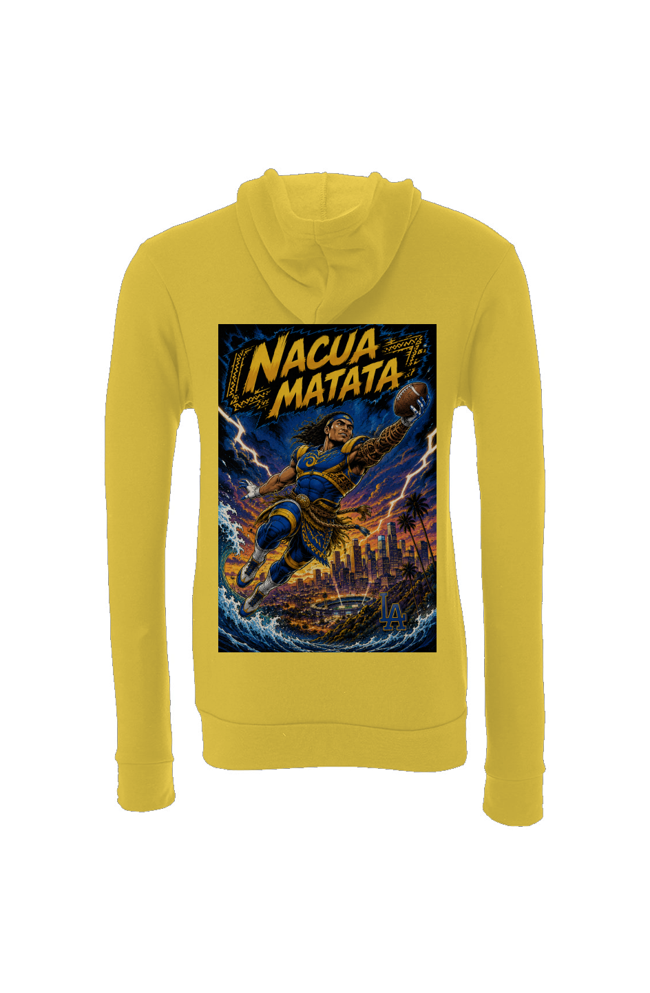 Puka Nakua - Moana Lion King LA Rams Fantasy Football Sponge Fleece Hoodie