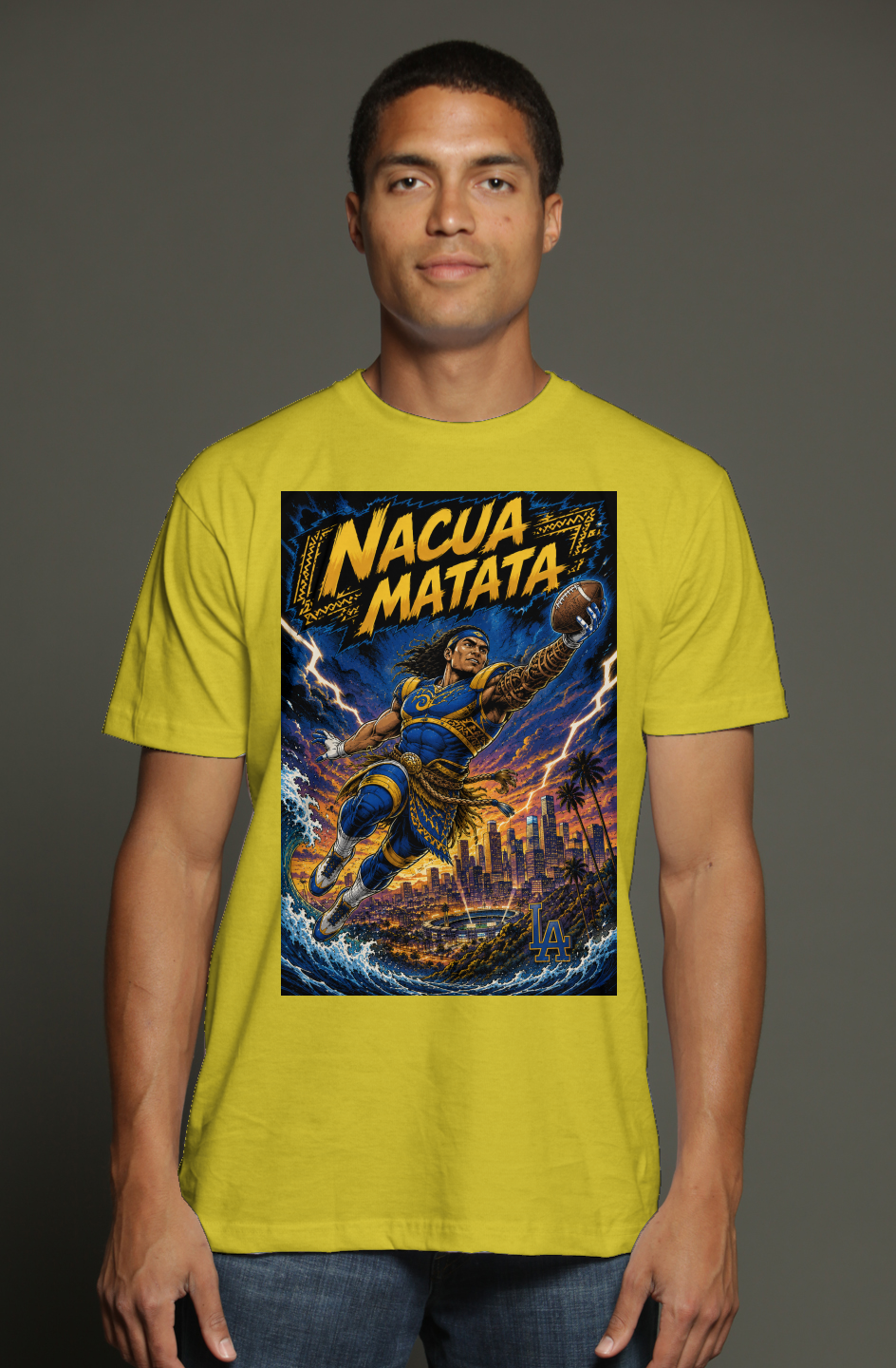 Puka Nakua - Moana Lion King LA Rams Fantasy Football triblend t shirt