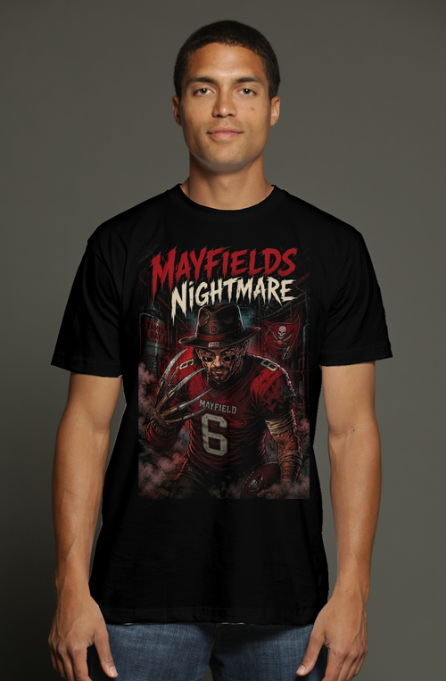 Baker Mayfield is Freddy Krueger - Tampa Bay Buccaneers Fantasy Football triblend t shirt