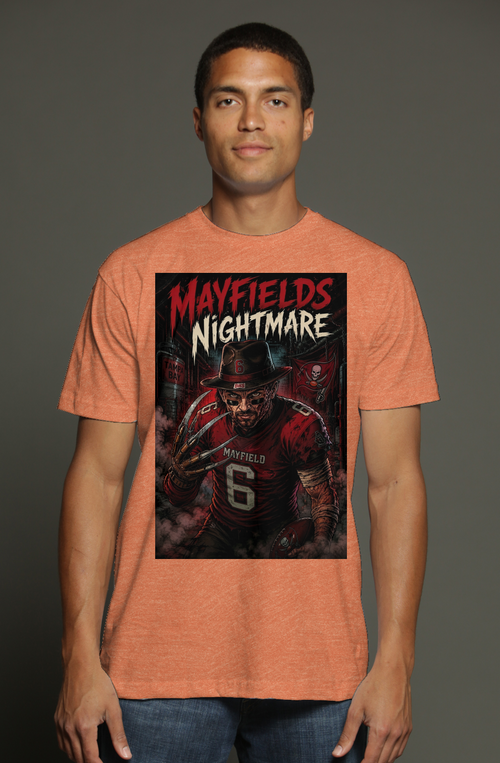 Baker Mayfield is Freddy Krueger - Tampa Bay Buccaneers Fantasy Football triblend t shirt