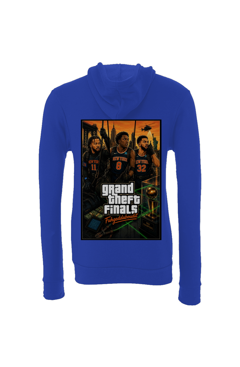 Brunson, KAT & OG Anunoby GTA Ballers 2 Hoodie – Knicks Trio Grand Theft Finals Edition