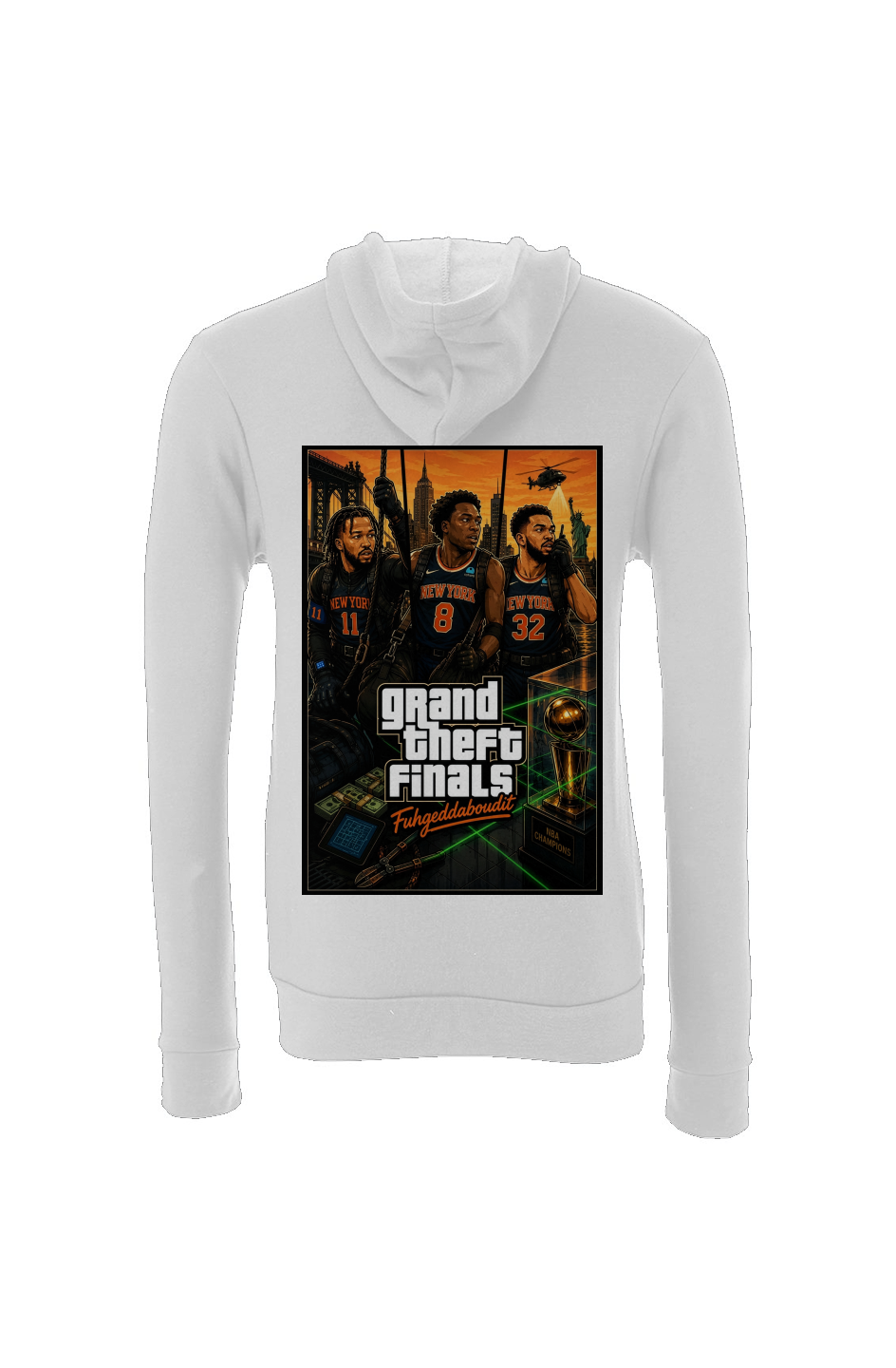 Brunson, KAT & OG Anunoby GTA Ballers 2 Hoodie – Knicks Trio Grand Theft Finals Edition