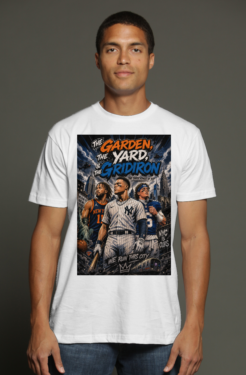 Brunson, Dart & Judge -- 3 Kings of New York Fantasy Sports triblend t shirt