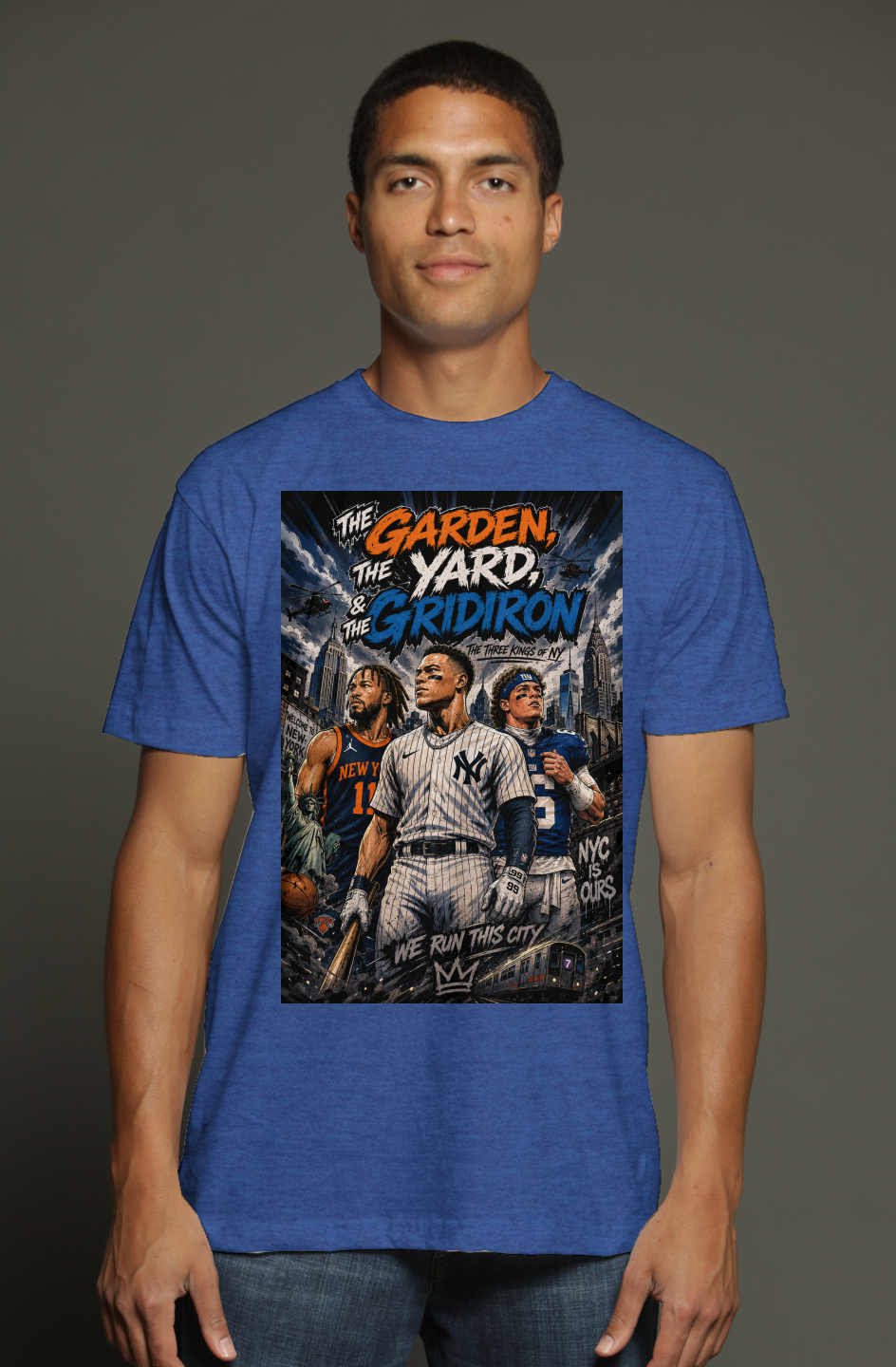 Brunson, Dart & Judge -- 3 Kings of New York Fantasy Sports triblend t shirt