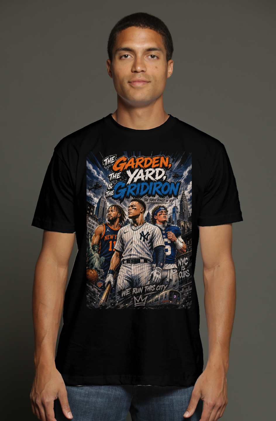 Brunson, Dart & Judge -- 3 Kings of New York Fantasy Sports triblend t shirt