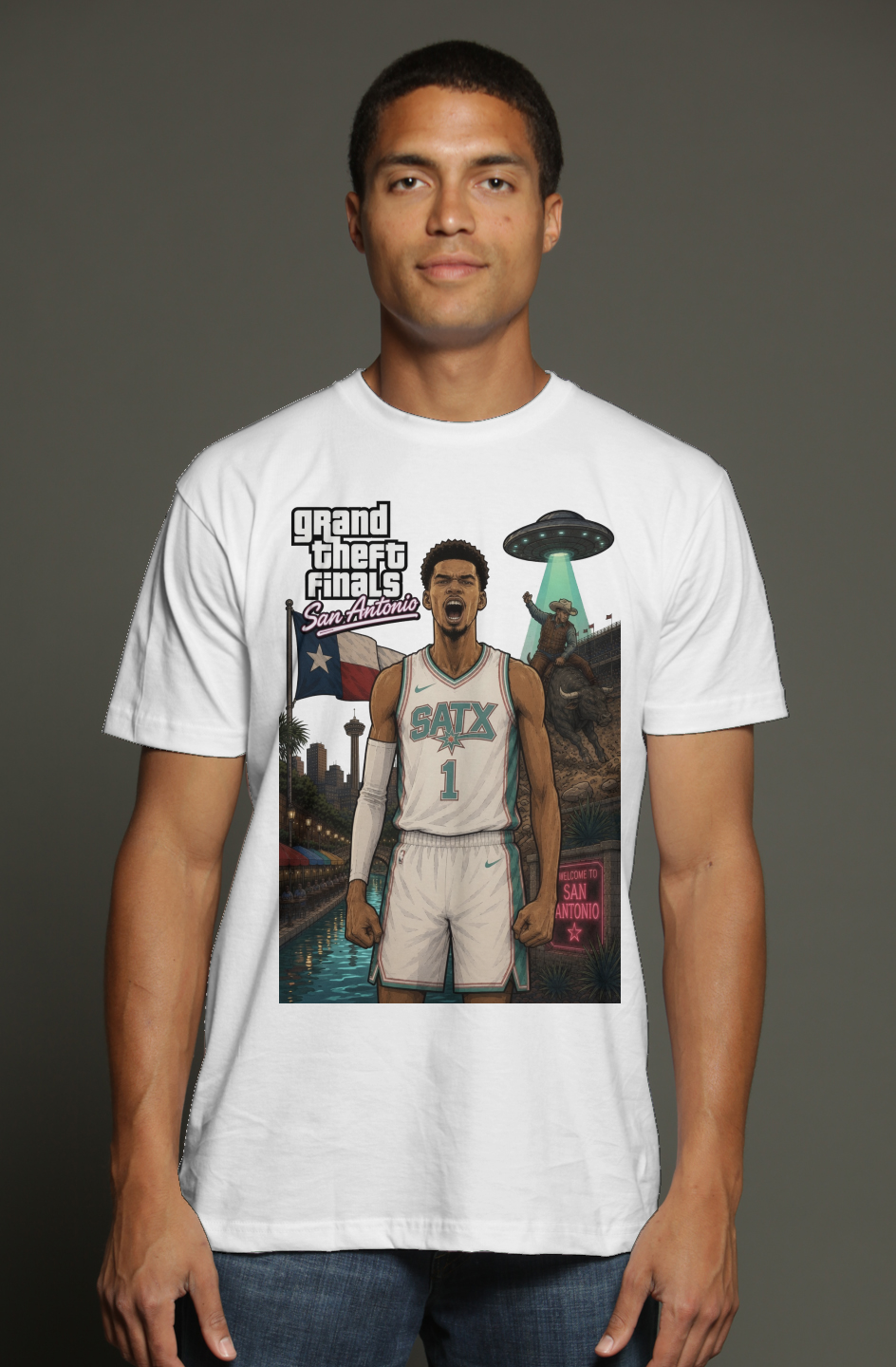 Victor Wembanyama San Antonio Spurs — GTA Ballers Triblend T-Shirt