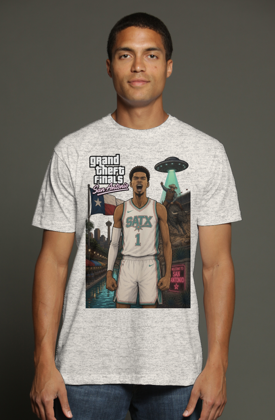 Victor Wembanyama San Antonio Spurs — GTA Ballers Triblend T-Shirt