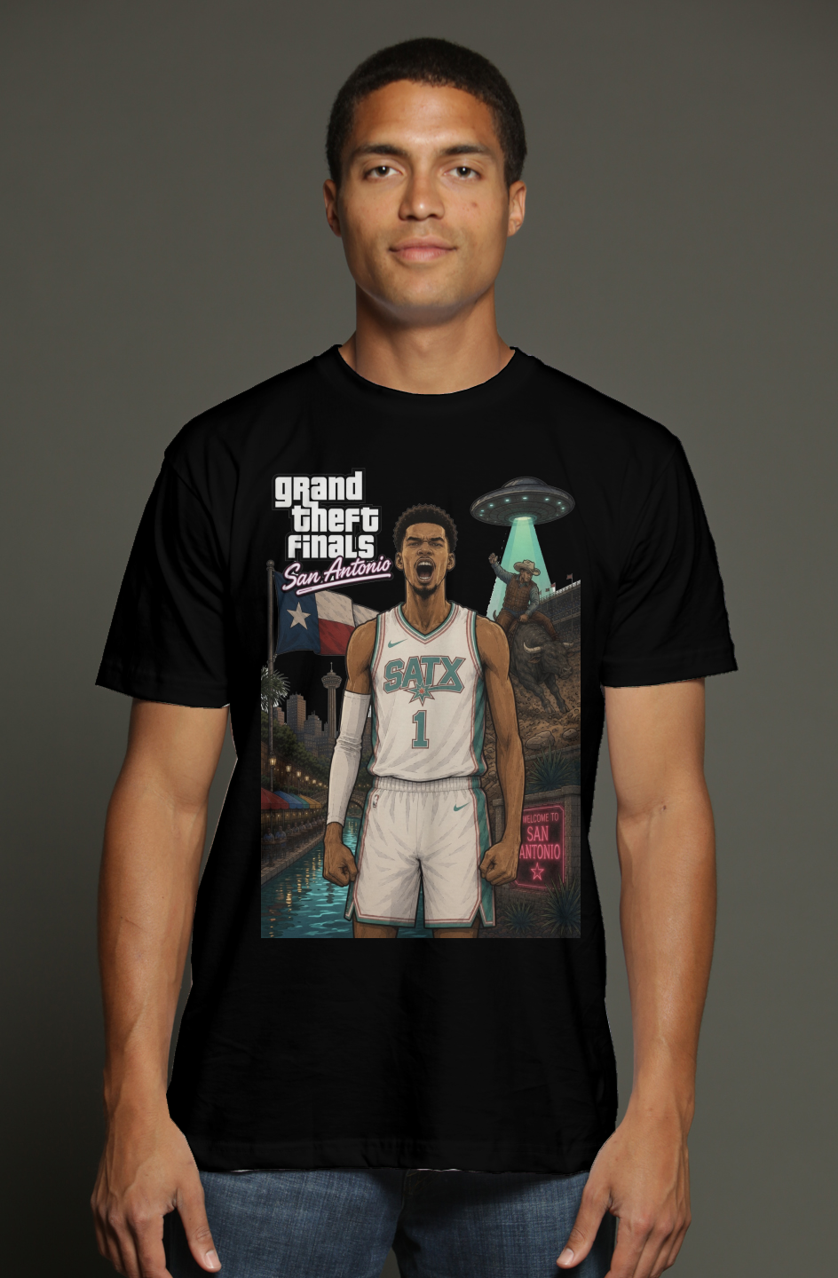 Victor Wembanyama San Antonio Spurs — GTA Ballers Triblend T-Shirt