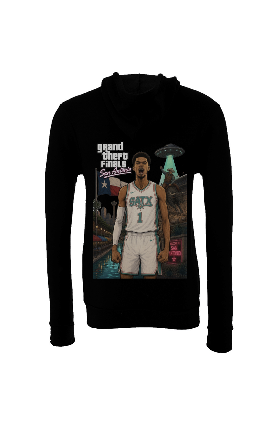 Victor Wembanyama San Antonio Spurs Sponge Fleece Full-Zip Hoodie — GTA Ballers