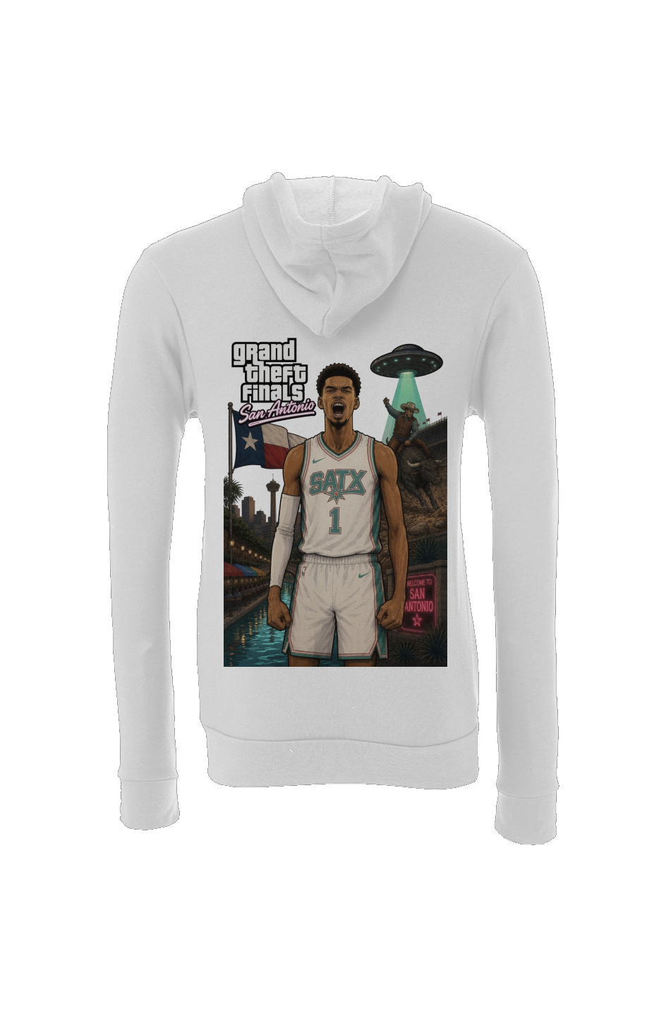 Victor Wembanyama San Antonio Spurs Sponge Fleece Full-Zip Hoodie — GTA Ballers