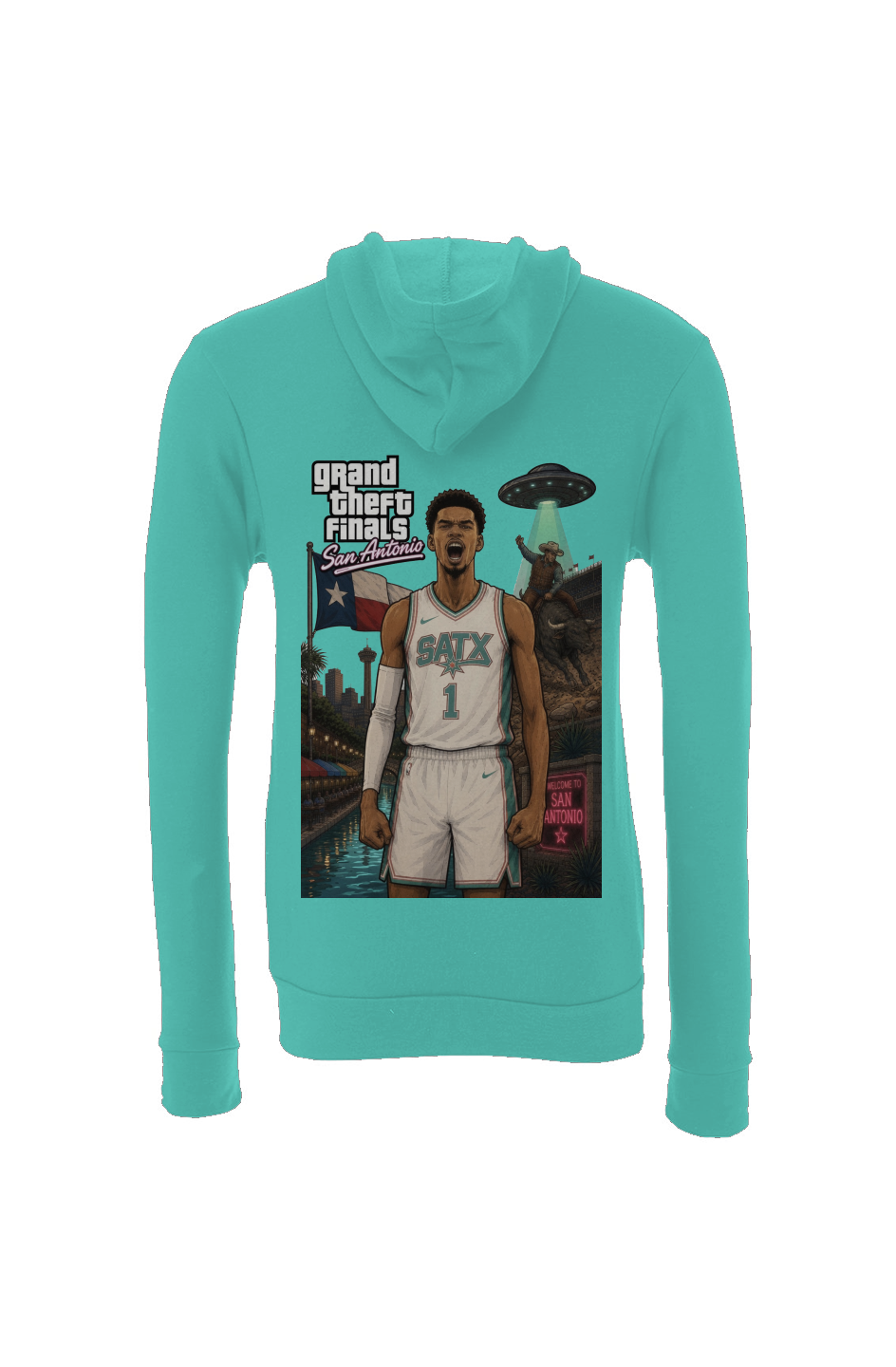 Victor Wembanyama San Antonio Spurs Sponge Fleece Full-Zip Hoodie — GTA Ballers