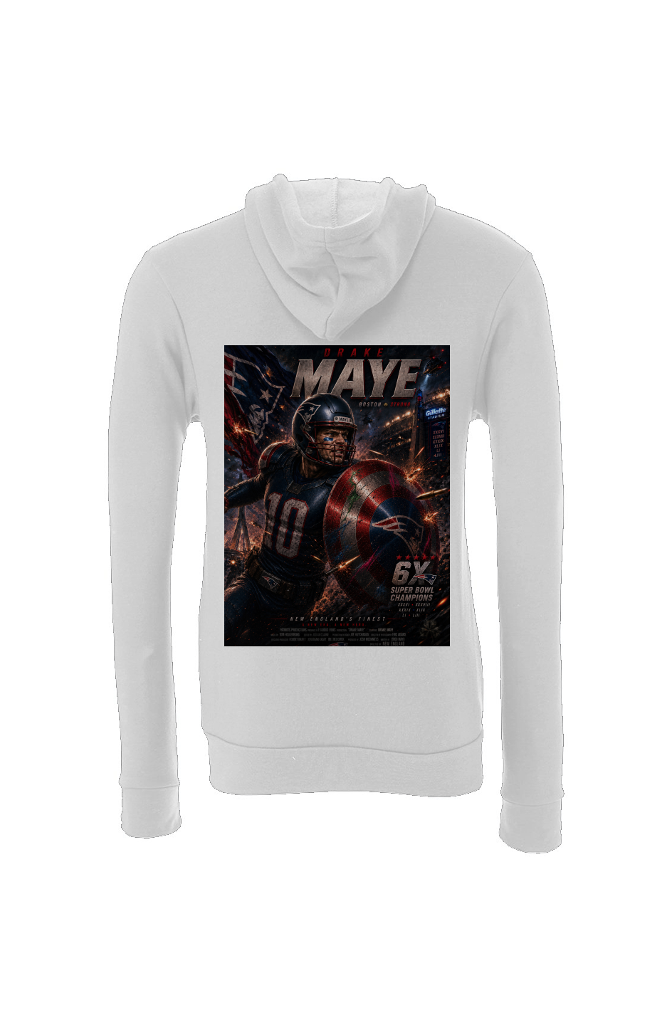 Drake Maye is The Patriot 2 - New England Fantasy Football Sponge Fleece Hoodie